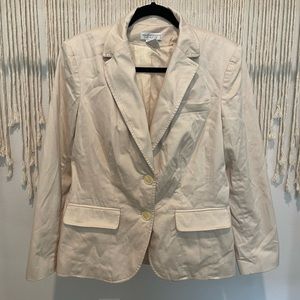 Worthington Stretch Off-White Color Suit Jacket Size 10